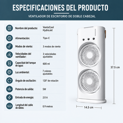 🌬️ VentoCool HydroJet: Aire Acondicionado Evaporativo Portátil